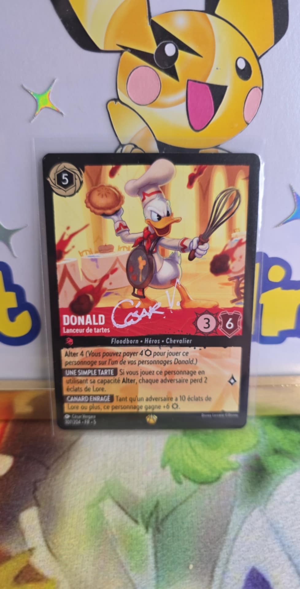 Donald - Lanceur de Tartes 107/204 Légendaire Signée