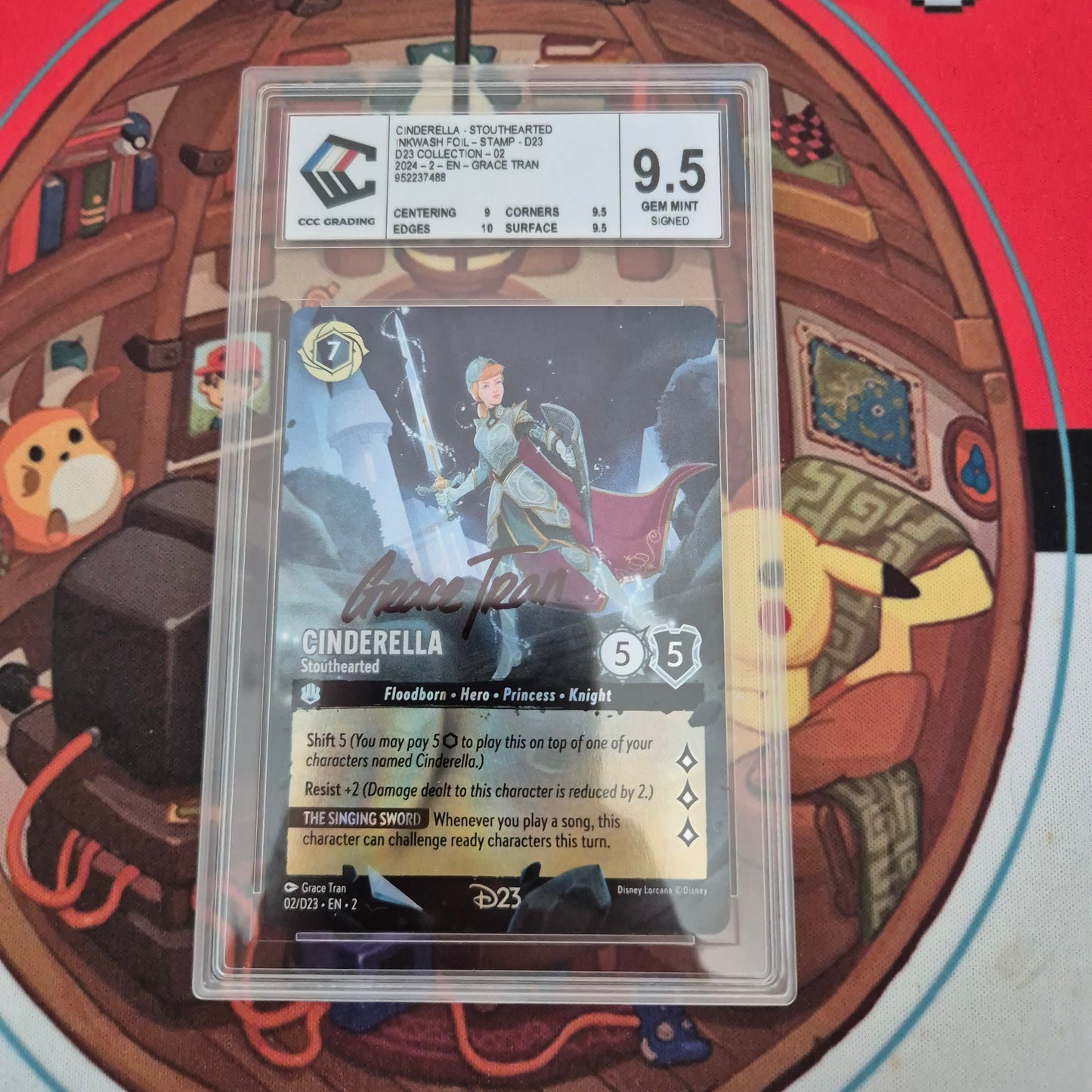 Cendrillon - Cœur vaillant - D23 Expo 2024 Collector's Set - CCC 9.5 Signée noire