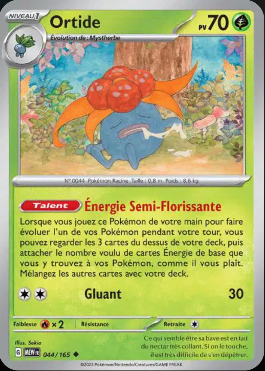 Carte Pokémon Ortide Peu Commune 44/165 - Pokémon 151