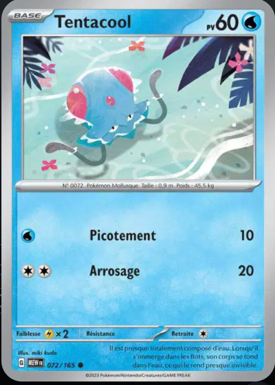 Carte Pokémon Tentacool Commune 72/165 - Pokémon 151