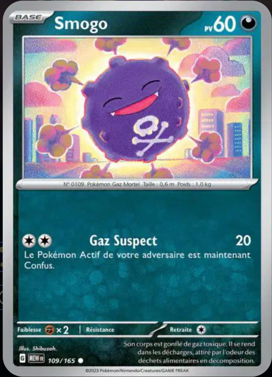 Carte Pokémon Smogo Commune 109/165 - Pokémon 151