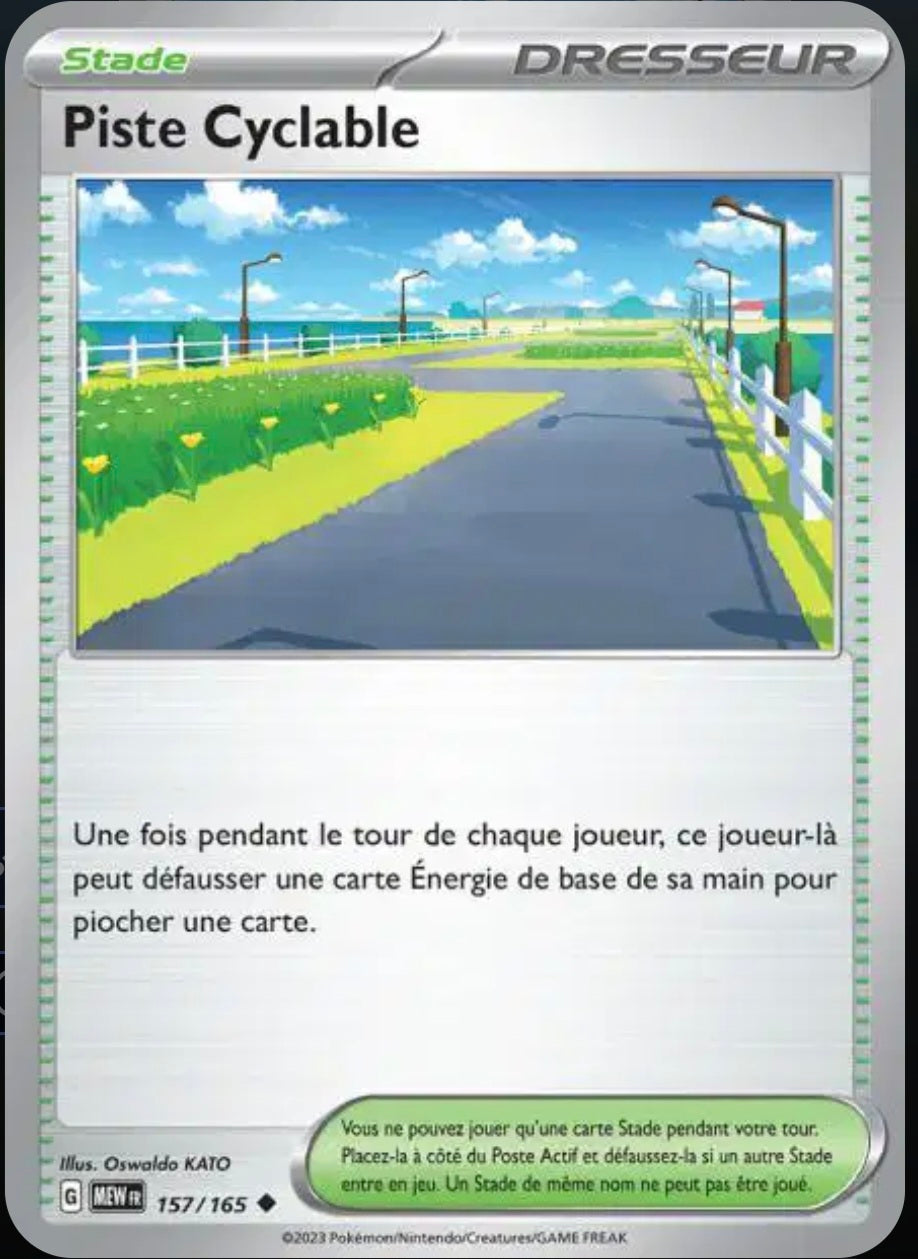 Carte Pokémon Piste Cyclable Peu Commune 157/165 - Pokémon 151