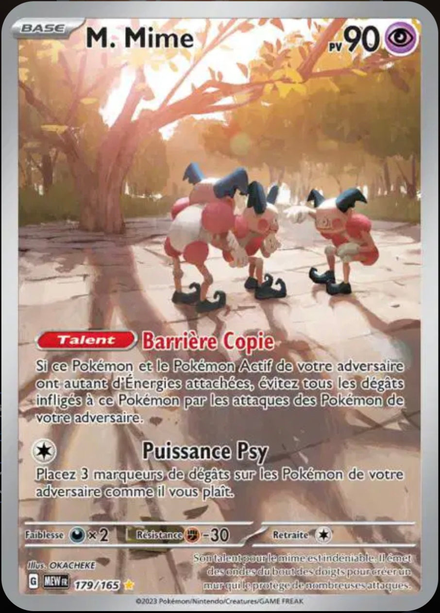 Carte Pokémon M. Mime AR 179/165 - Pokémon 151