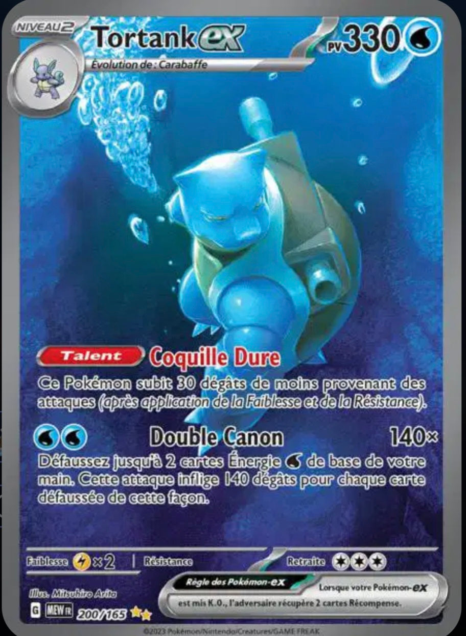 Carte Pokémon Tortank Alternative 200/165 - Pokémon 151