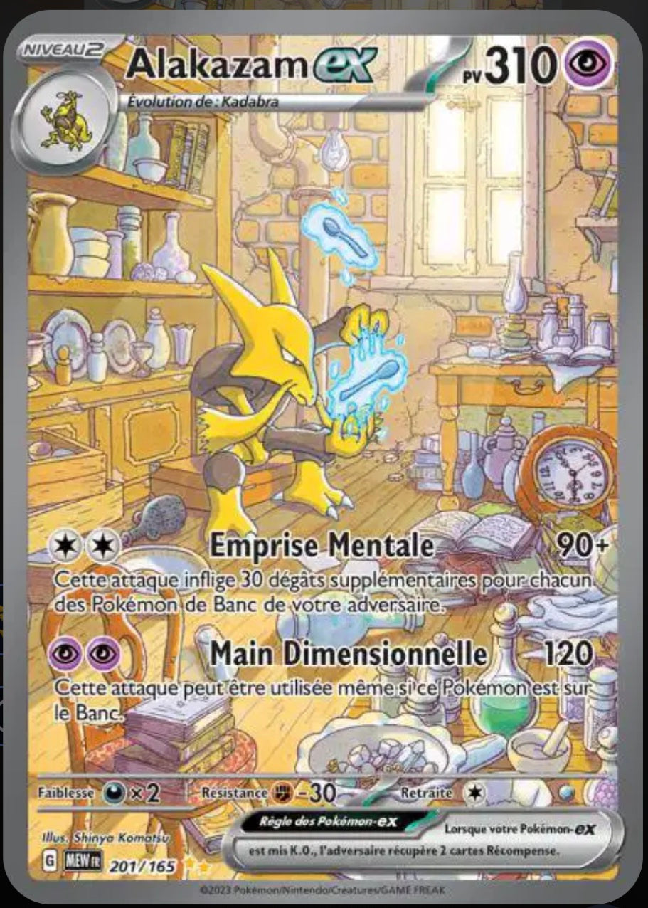 Carte Pokémon Alakazam Alternative 201/165 - Pokémon 151
