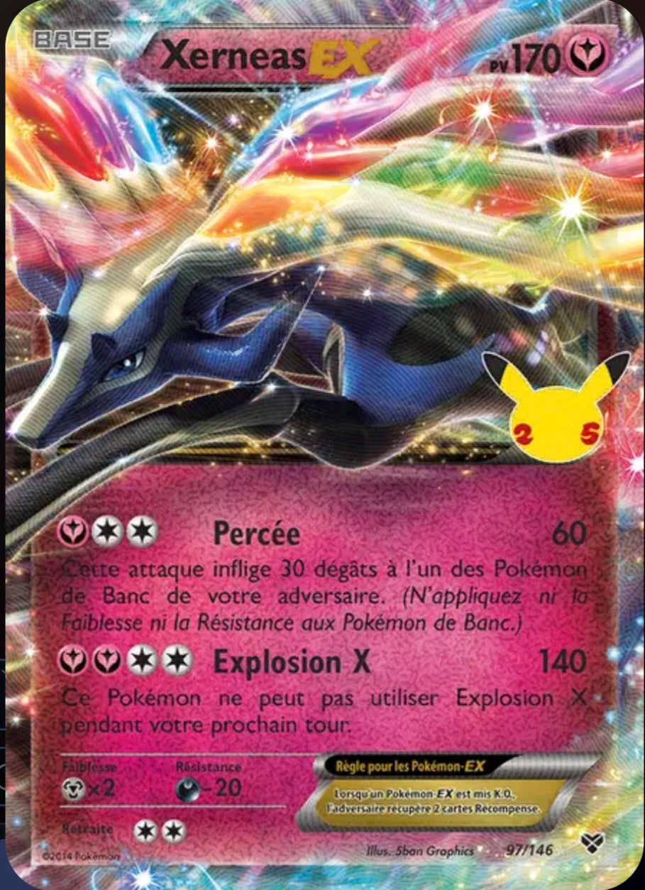 Carte Pokémon Xerneas EX Ultra Rare 97/146 - Célébrations