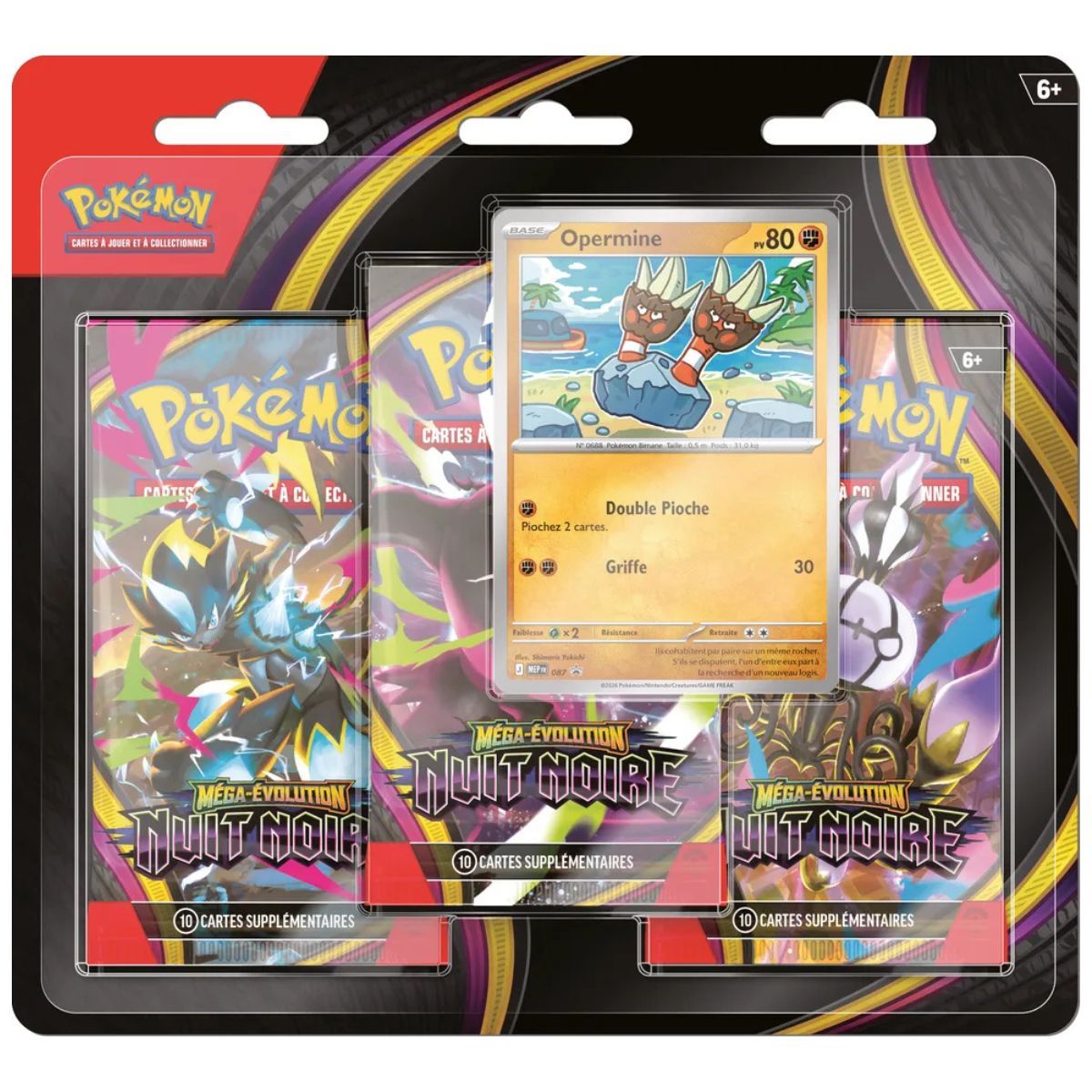 tripack pokemon NUIT NOIRE