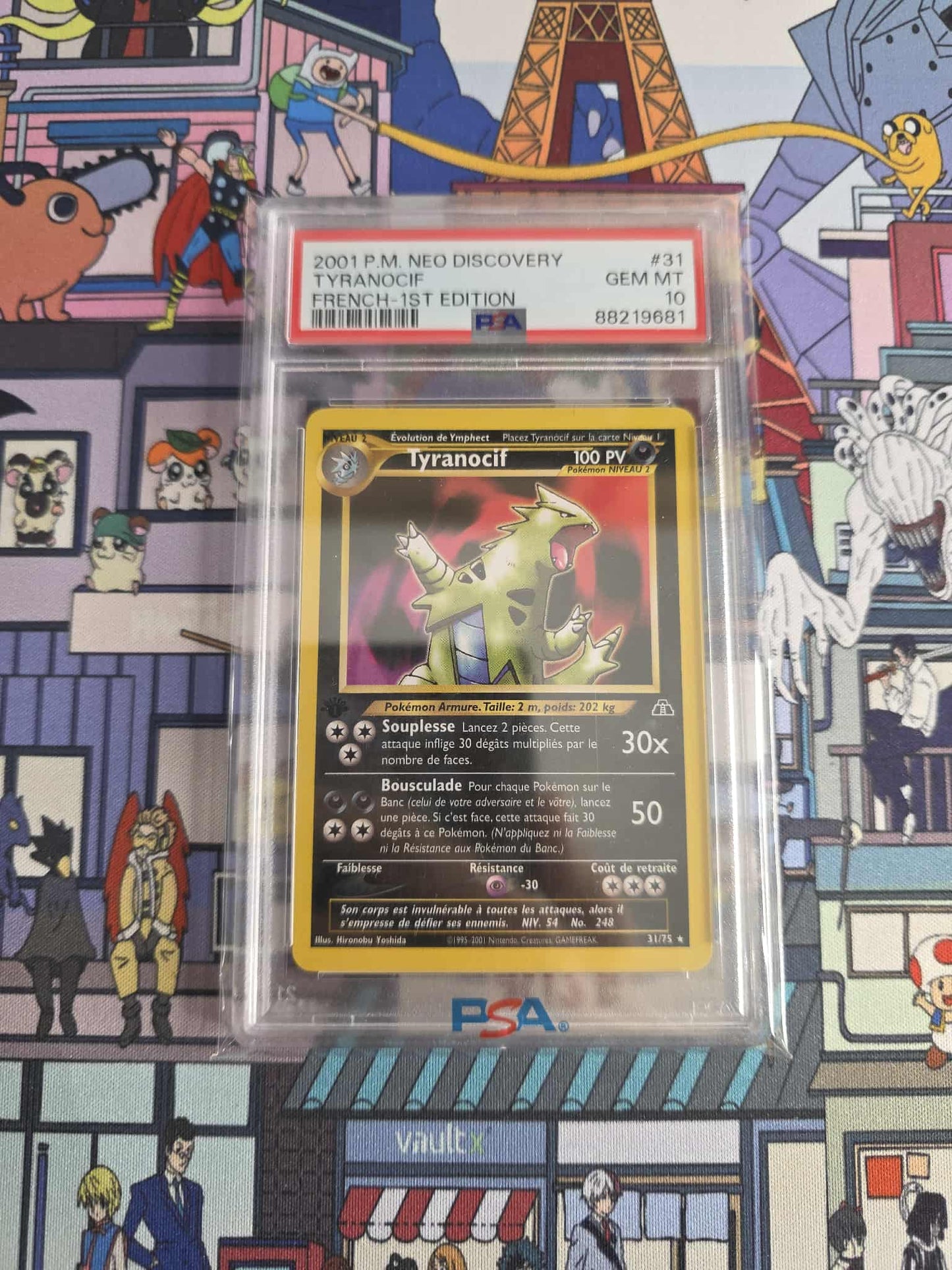 TYRANOCIF NEO DSICOVERY ED1 PSA 10 POP 1 (non holo)