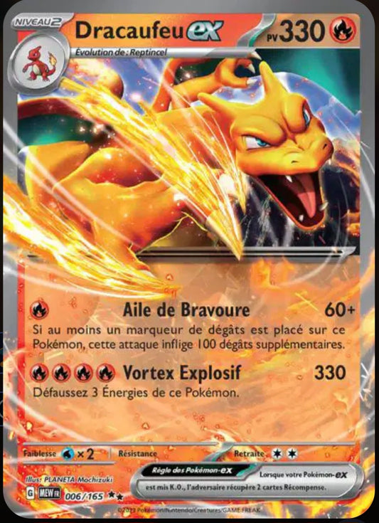 Carte Pokémon Dracaufeu EX 6/165 - Pokémon 151