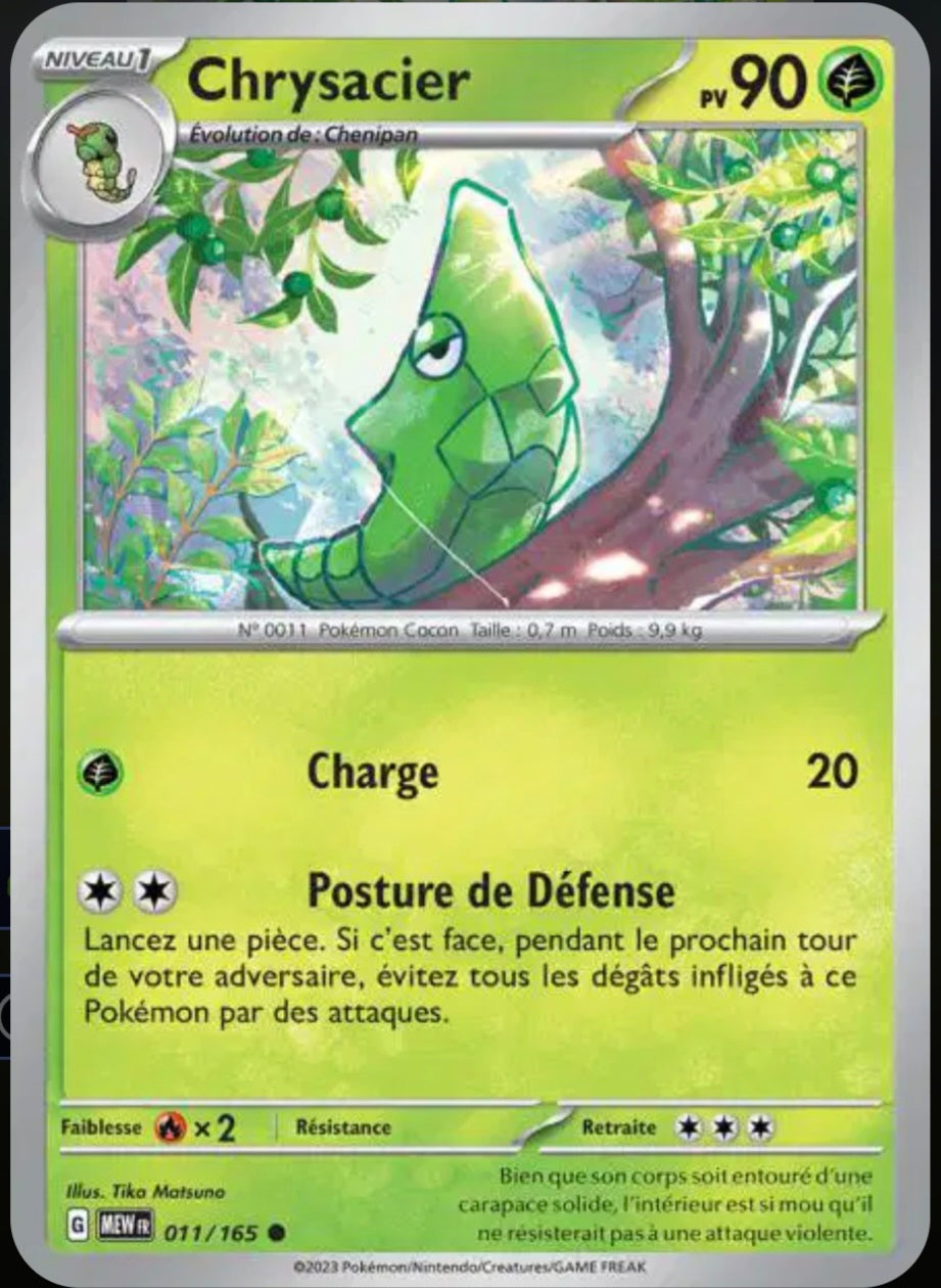Carte Pokémon Chrysacier Commune 11/165 - Pokémon 151