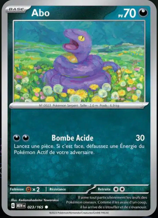 Carte Pokémon Abo Commune 23/165 - Pokémon 151