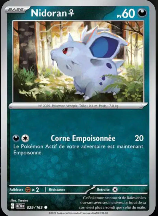 Carte Pokémon Nidoran ♀ Commune 29/165 - Pokémon 151