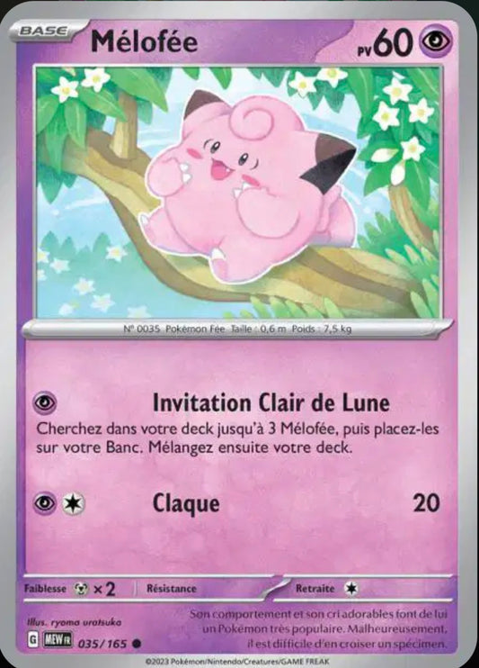 Carte Pokémon Mélofée Commune 35/165 - Pokémon 151