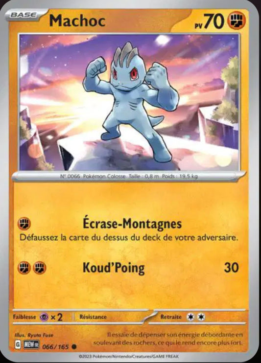 Carte Pokémon Machoc Commune 66/165 - Pokémon 151