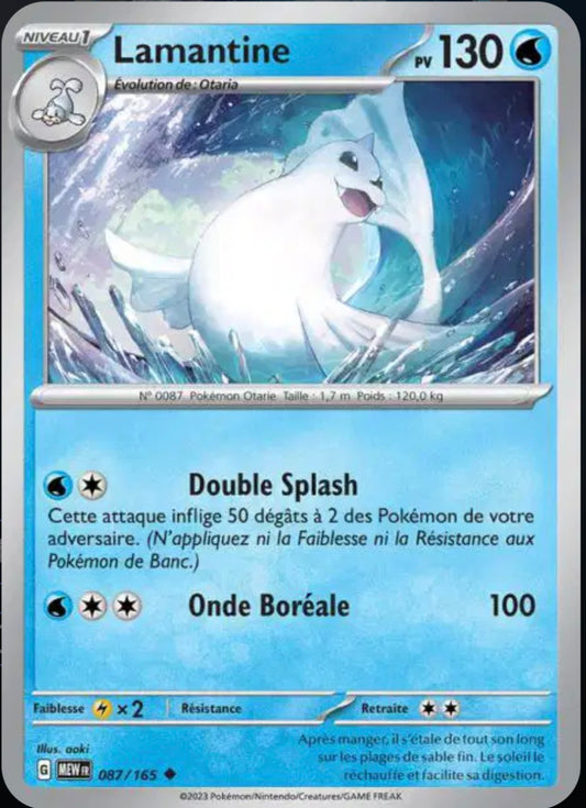 Carte Pokémon Lamantine Peu Commune 87/165 - Pokémon 151