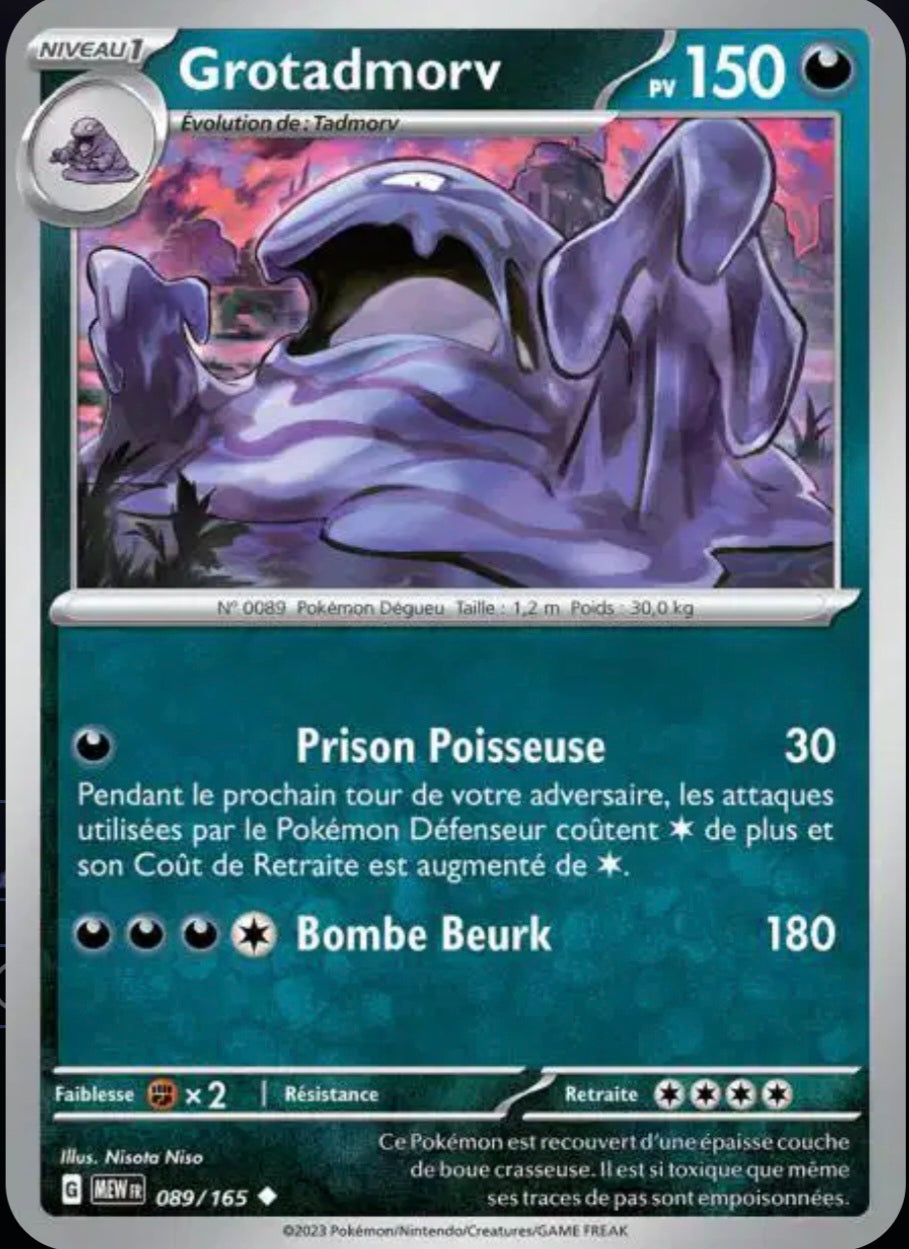 Carte Pokémon Grotadmorv Peu Commune 89/165 - Pokémon 151