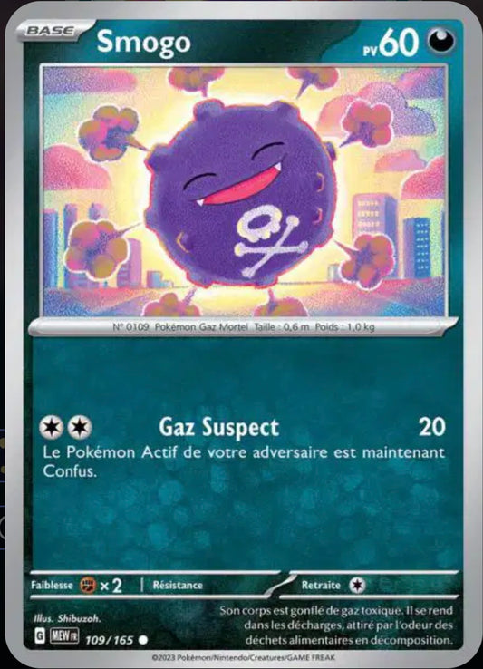 Carte Pokémon Smogo Commune 109/165 - Pokémon 151