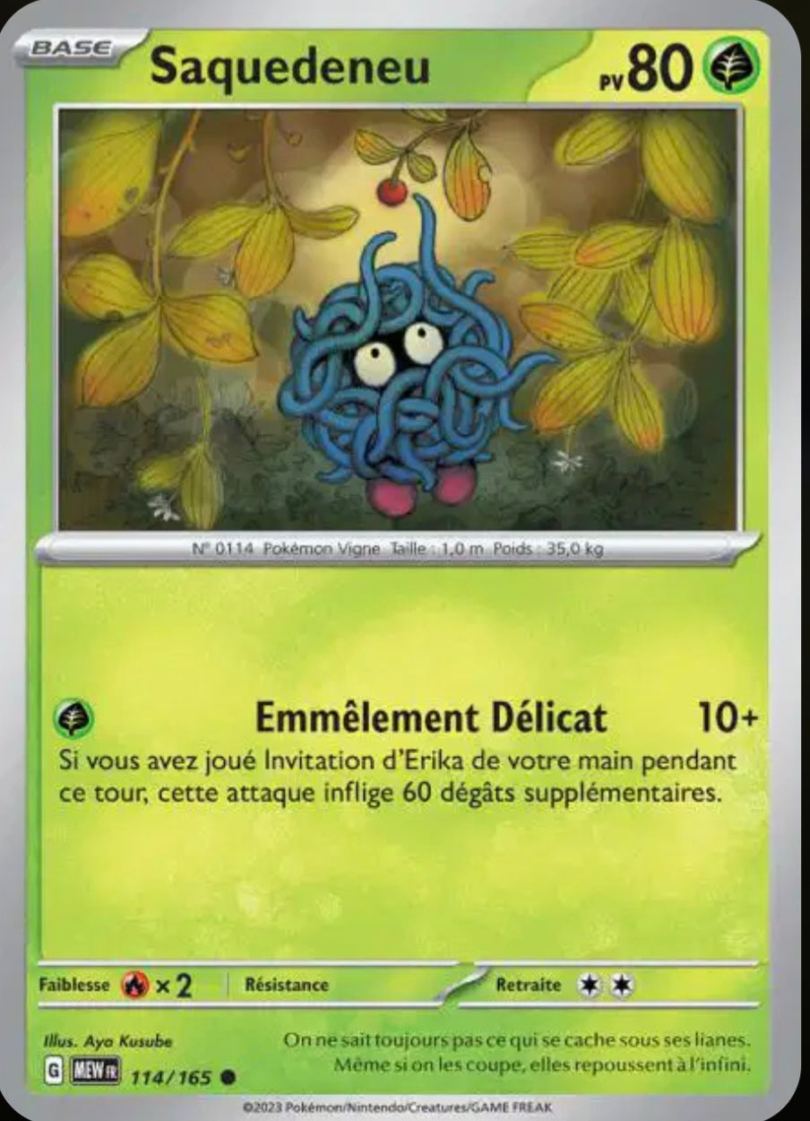 Carte Pokémon Saquedeneu Commune 114/165 - Pokémon 151
