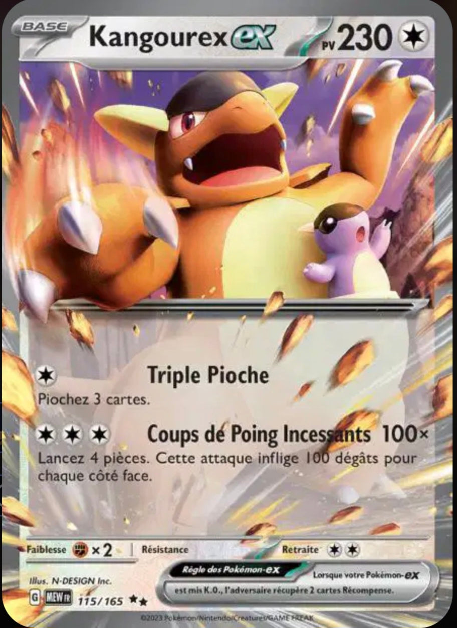 Carte Pokémon Kangourex EX 115/165 - Pokémon 151