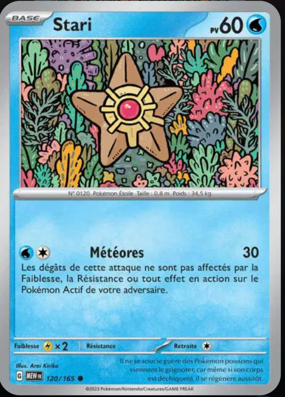 Carte Pokémon Stari Commune 120/165 - Pokémon 151