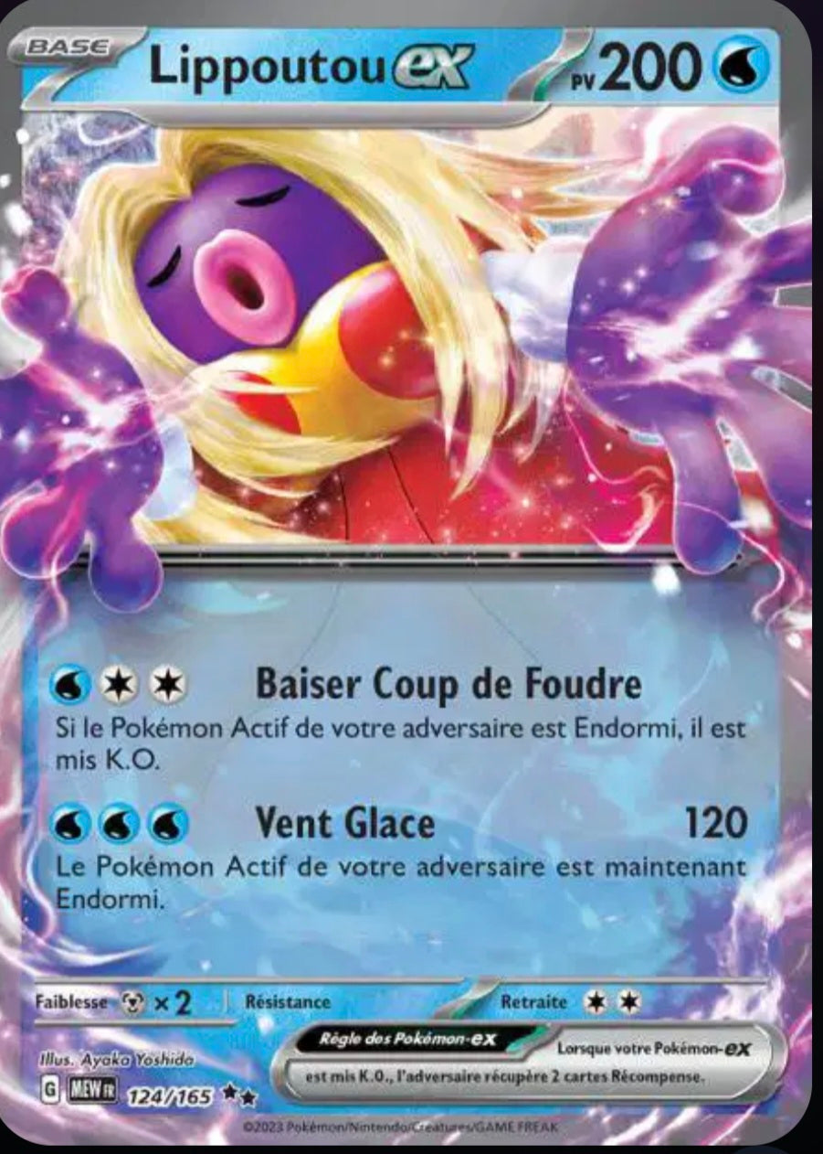 Carte Pokémon Lippoutou EX 124/165 - Pokémon 151