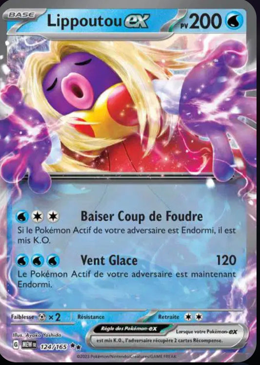 Carte Pokémon Lippoutou EX 124/165 - Pokémon 151
