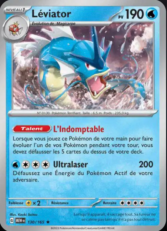 Carte Pokémon Léviator Holographique 130/165 - Pokémon 151