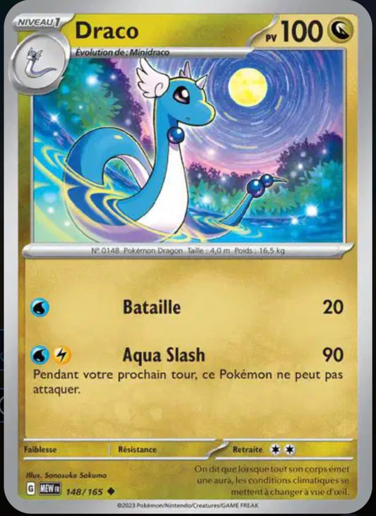 Carte Pokémon Draco Commune 148/165 - Pokémon 151