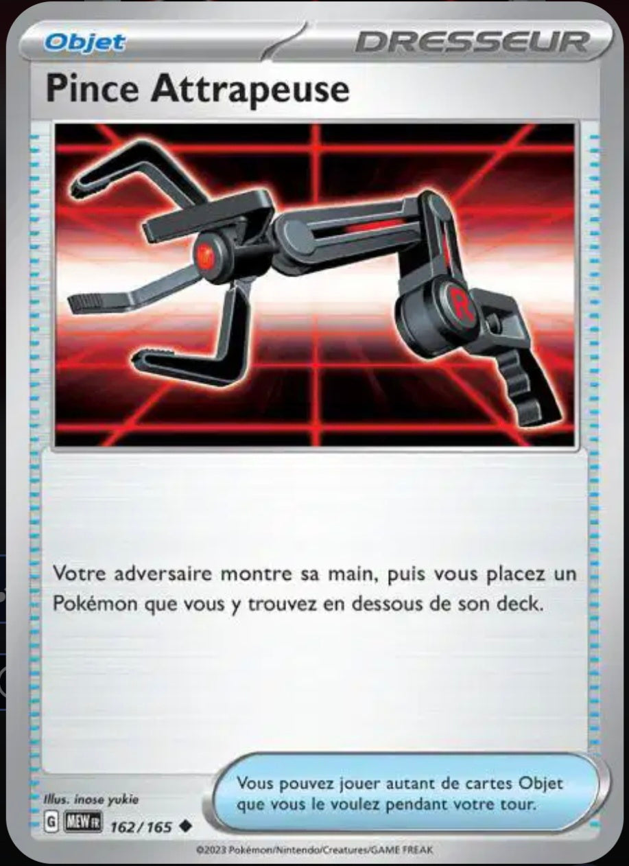 Carte Pokémon Pince Attrapeuse Peu Commune 162/165 - Pokémon 151