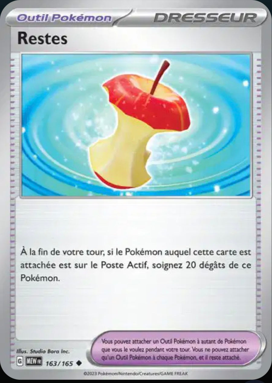 Carte Pokémon Restes Peu Commune 163/165 - Pokémon 151