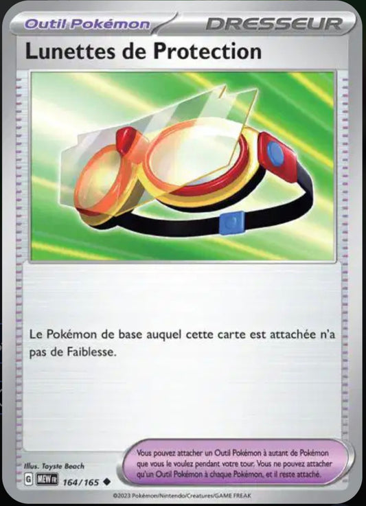 Carte Pokémon Lunettes de Protection Peu Commune 164/165 - Pokémon 151