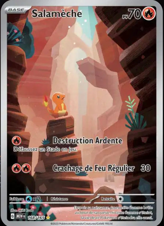 Carte Pokémon Salamèche AR 168/165 - Pokémon 151