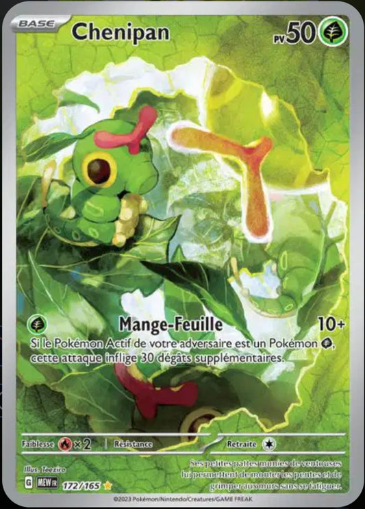 Carte Pokémon Chenipan AR 172/165 - Pokémon 151