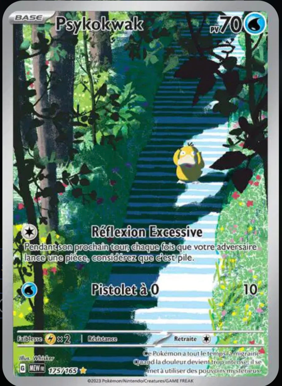Carte Pokémon Psykokwak AR 175/165 - Pokémon 151