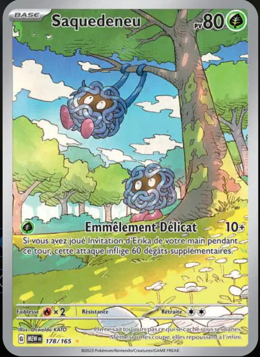 Carte Pokémon Saquedeneu AR 178/165 - Pokémon 151