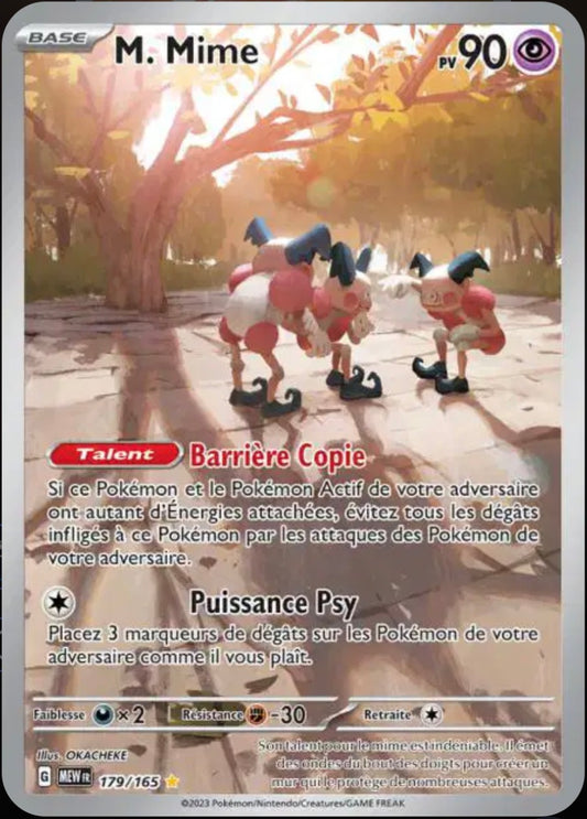Carte Pokémon M. Mime AR 179/165 - Pokémon 151