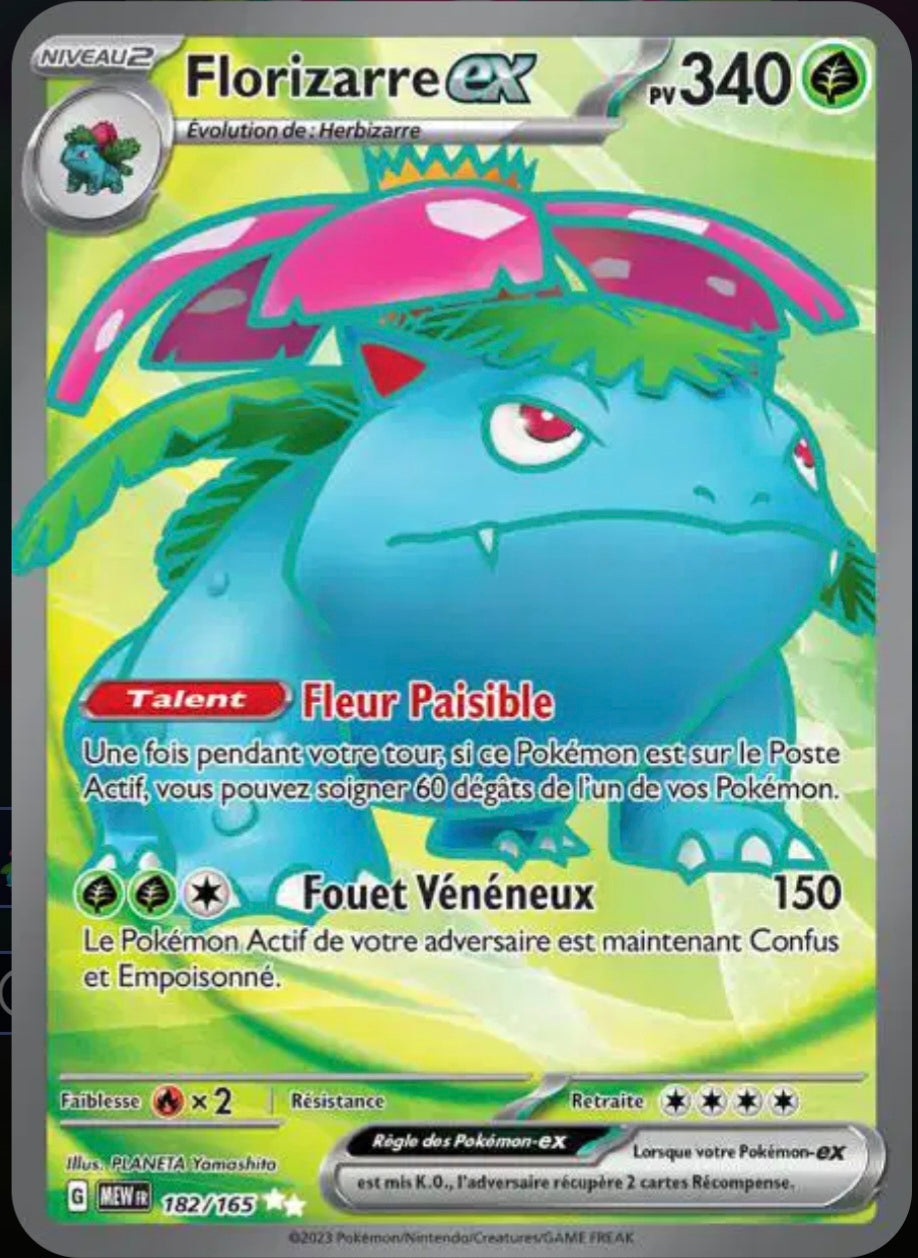 Carte Pokémon Florizarre Full Art 182/165 - Pokémon 151