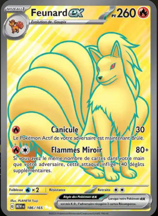Carte Pokémon Feunard Full Art 186/165 - Pokémon 151