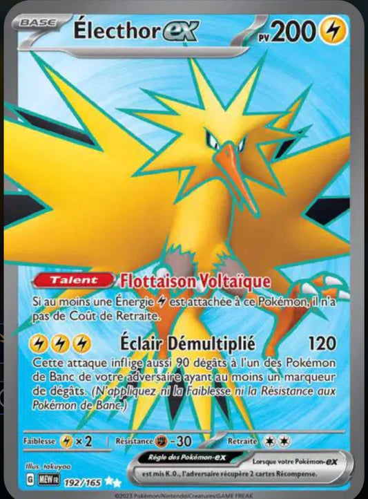 Carte Pokémon Electhor Full Art 192/165 - Pokémon 151