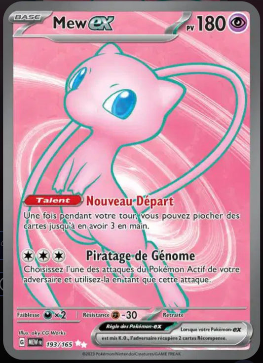 Carte Pokémon Mew Full Art 193/165 - Pokémon 151