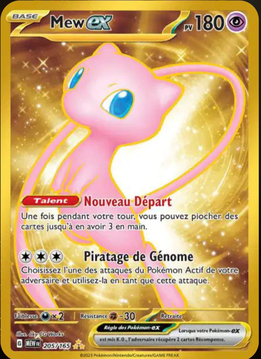 Carte Pokémon Mew Gold 205/165 - Pokémon 151