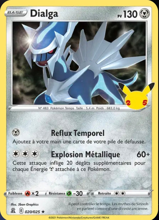 Carte Pokémon Dialga Stamp Célébrations Holographique 020/025 - Célébrations