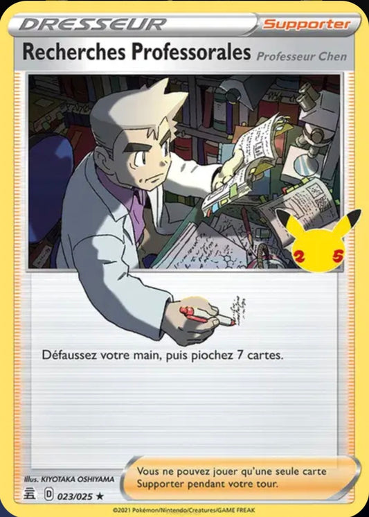 Carte Pokémon Recherches Professorales Stamp Célébrations Holographique 023/025 - Célébrations