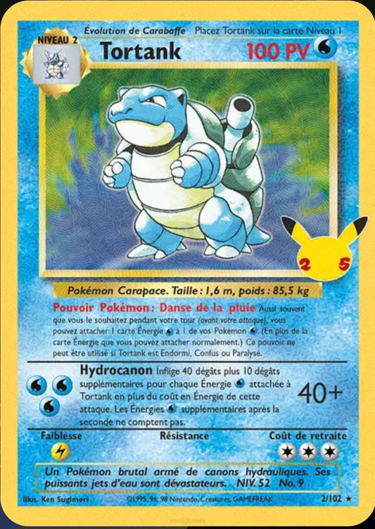 Carte Pokémon Tortank Ultra Rare 02/102 - Célébrations
