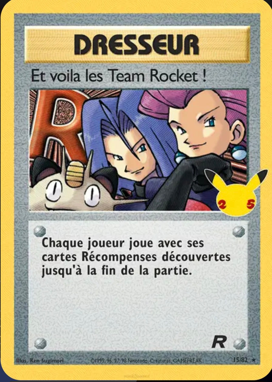 Carte Pokémon Et Voila la Team Rocket ! Ultra Rare 15/82 - Célébrations