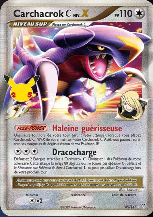 Carte Pokémon Carchacrok Niv X Ultra Rare 145/147 - Célébrations