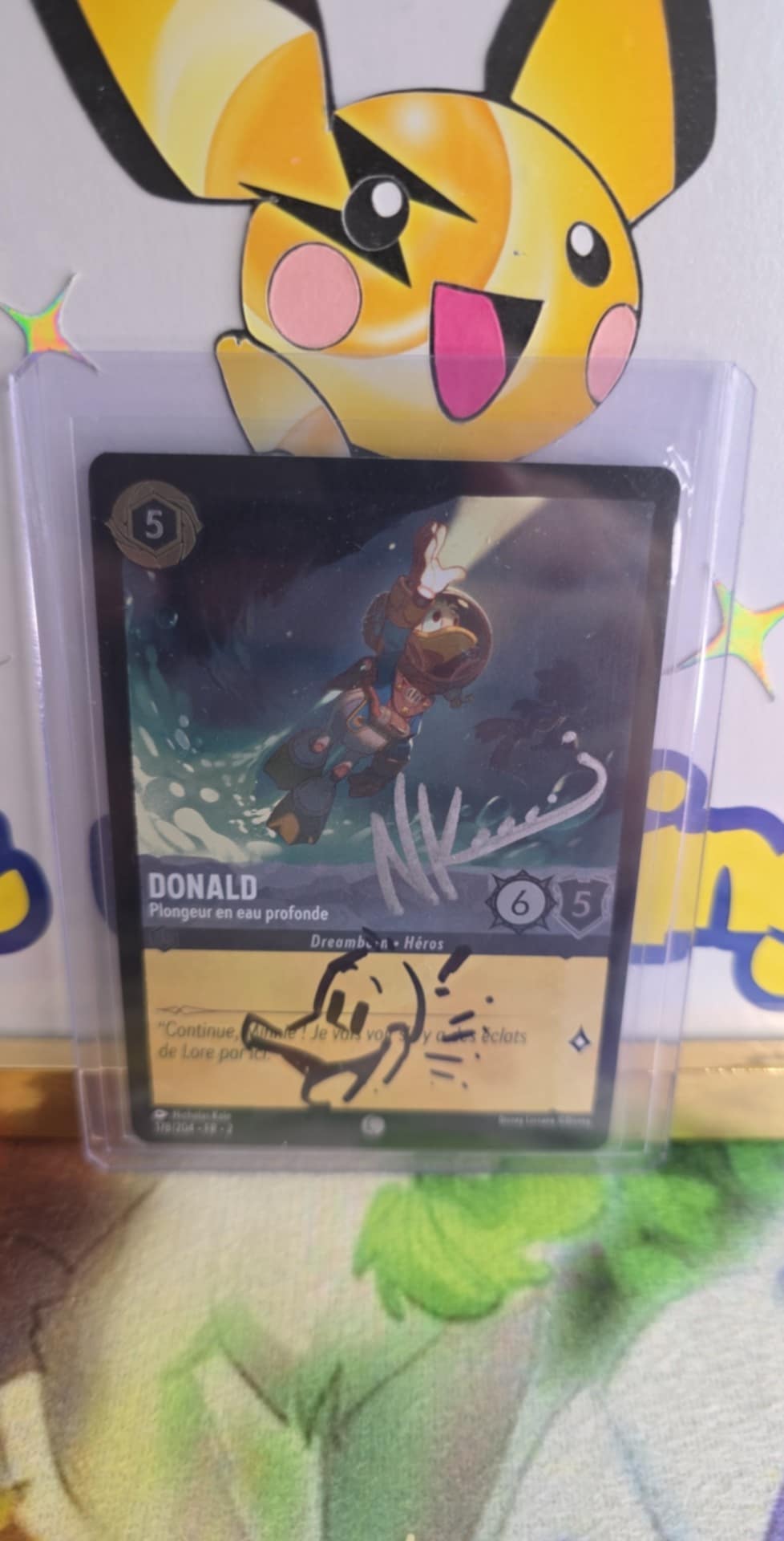 Donald - Plongeur en eau profonde - 178/204 Foil Signée + Sketch