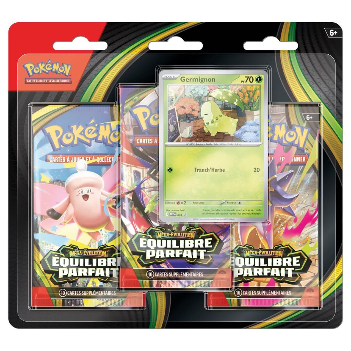 Pokémon – Tripack – Equilibre parfait – ME03 (modèle aléatoire) – en français
